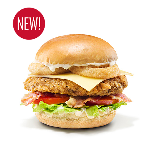 Ranch Chicken, Bacon & Onion Ring Stack