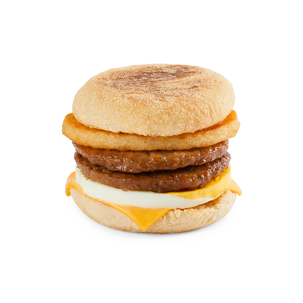Double Sausage & Egg Muffin Stack