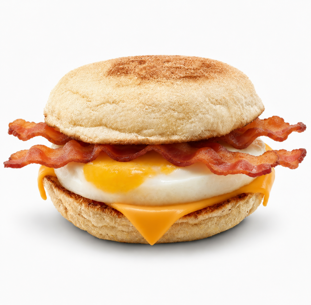 Bacon, Egg and Cheese Muffin (Streaky Bacon)