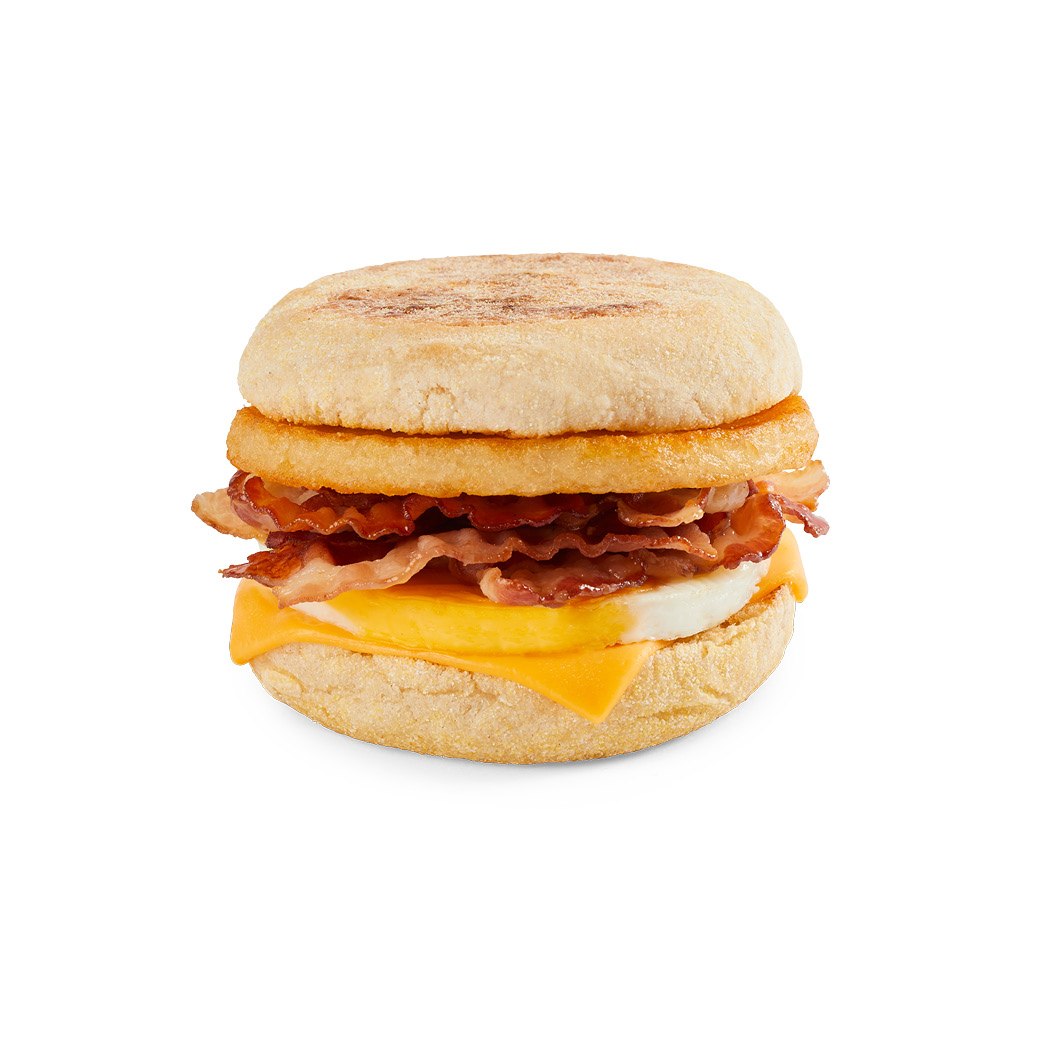 Double Bacon & Egg Muffin Stack